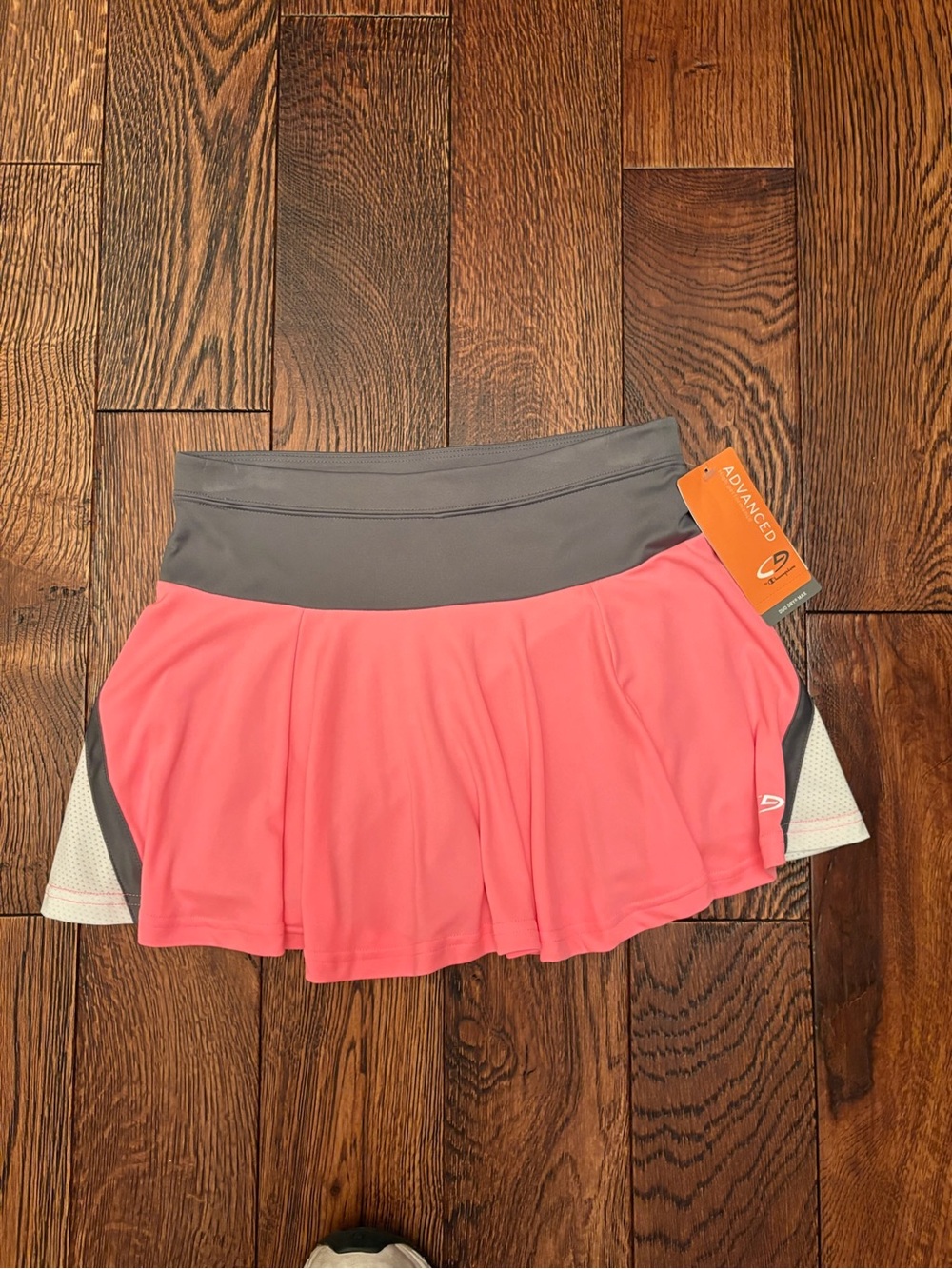 Champion Girls Pink Tennis Skirt with Gray Waistband